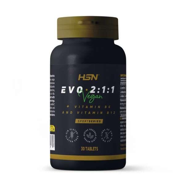 Evo 2:1:1 (bcaa's 2:1:1 + vitaminas b6 y b12) - 30 tabs HSN