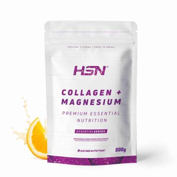 Colágeno hidrolizado + magnesio 2.0 en polvo 500g naranja HSN