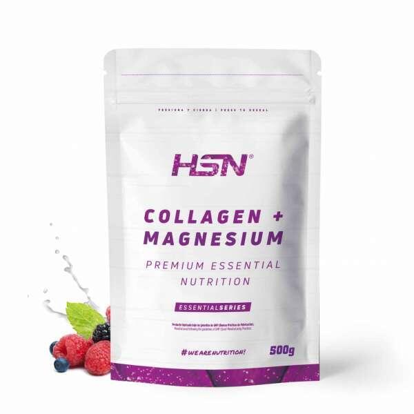 Colágeno Hidrolizado Con magnesio de hsn essentials origen bovino vitamina cuidado las articulaciones... 2.0 polvo 1kg manzana complemento alimentar 500g