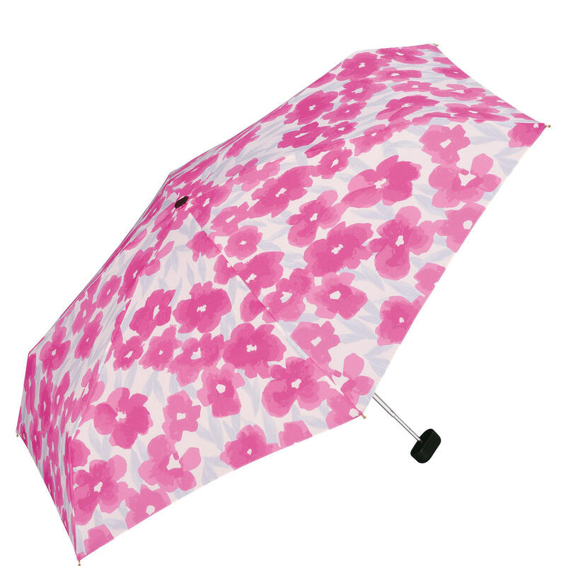2465-171防紫外光迷你縮骨雨傘 - 粉紅色花圖案