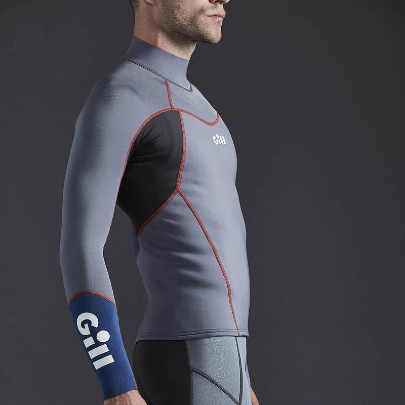Zenlite Men’s Lightweight Neoprene Wetsuit Top – Steel Grey