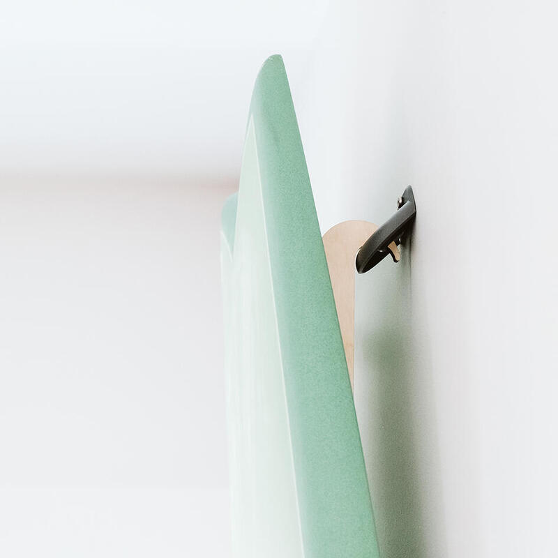 Surfboard Wandhalterung aus Holz fürs FCS II System