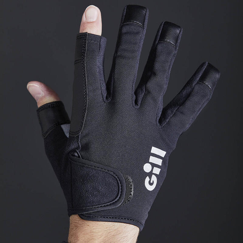 Unisex Short Fingers Water Sports Championship Gloves – Black