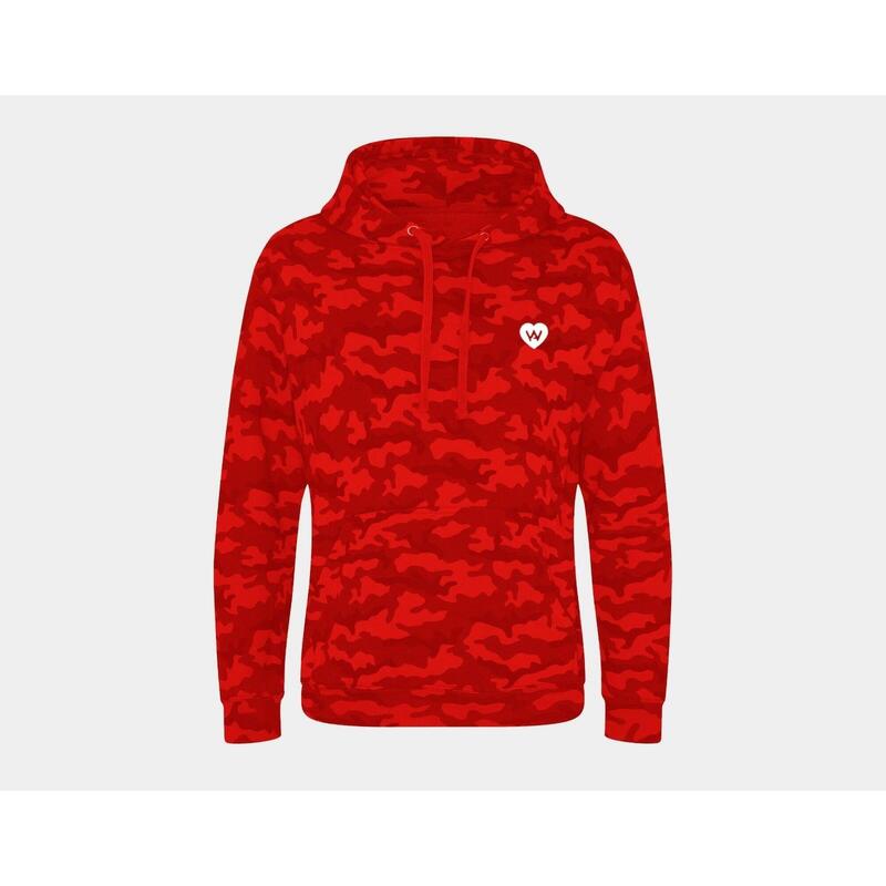 Herren Hoodie Camo Red