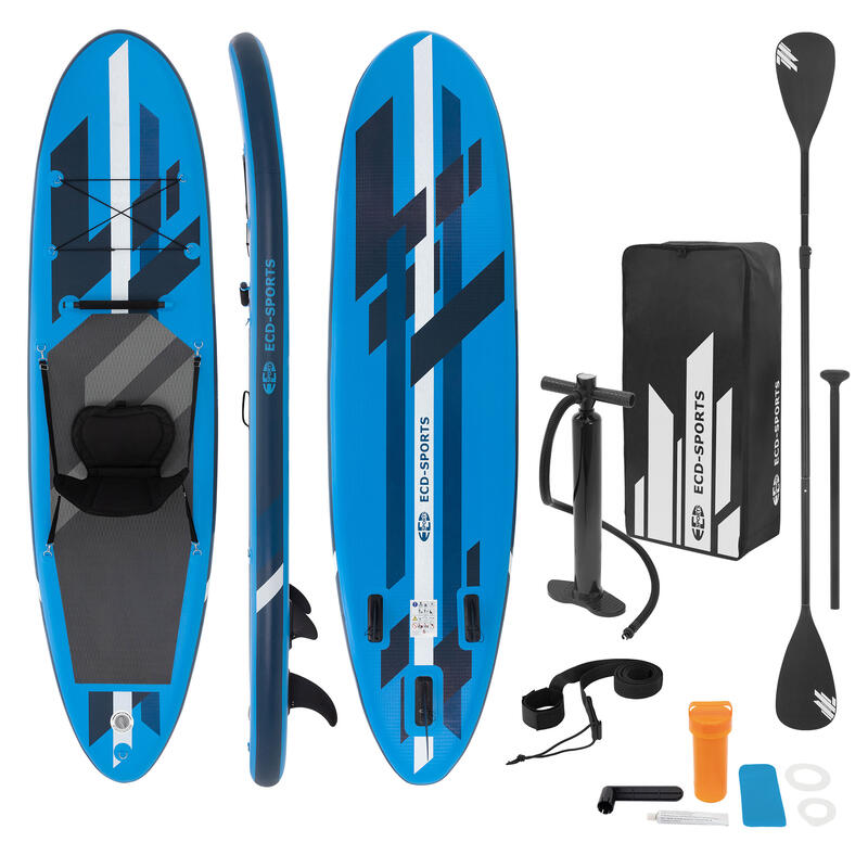 Stand Up Paddle Board Surfboard 305 x 78 x 15 cm Kajakzitje Blauw