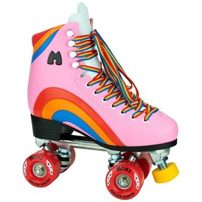 MOXI SKATES Rainbow Rider Quad Roller Skates - Bubble Gum Pink