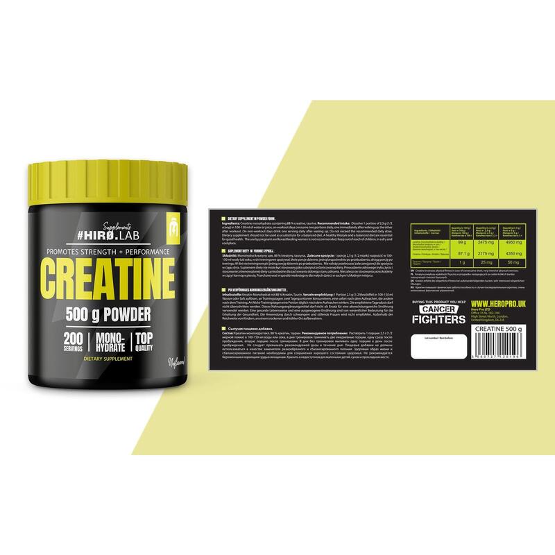 Kreatyna Hero.Lab Creatine 500g Green Apple Sorbet