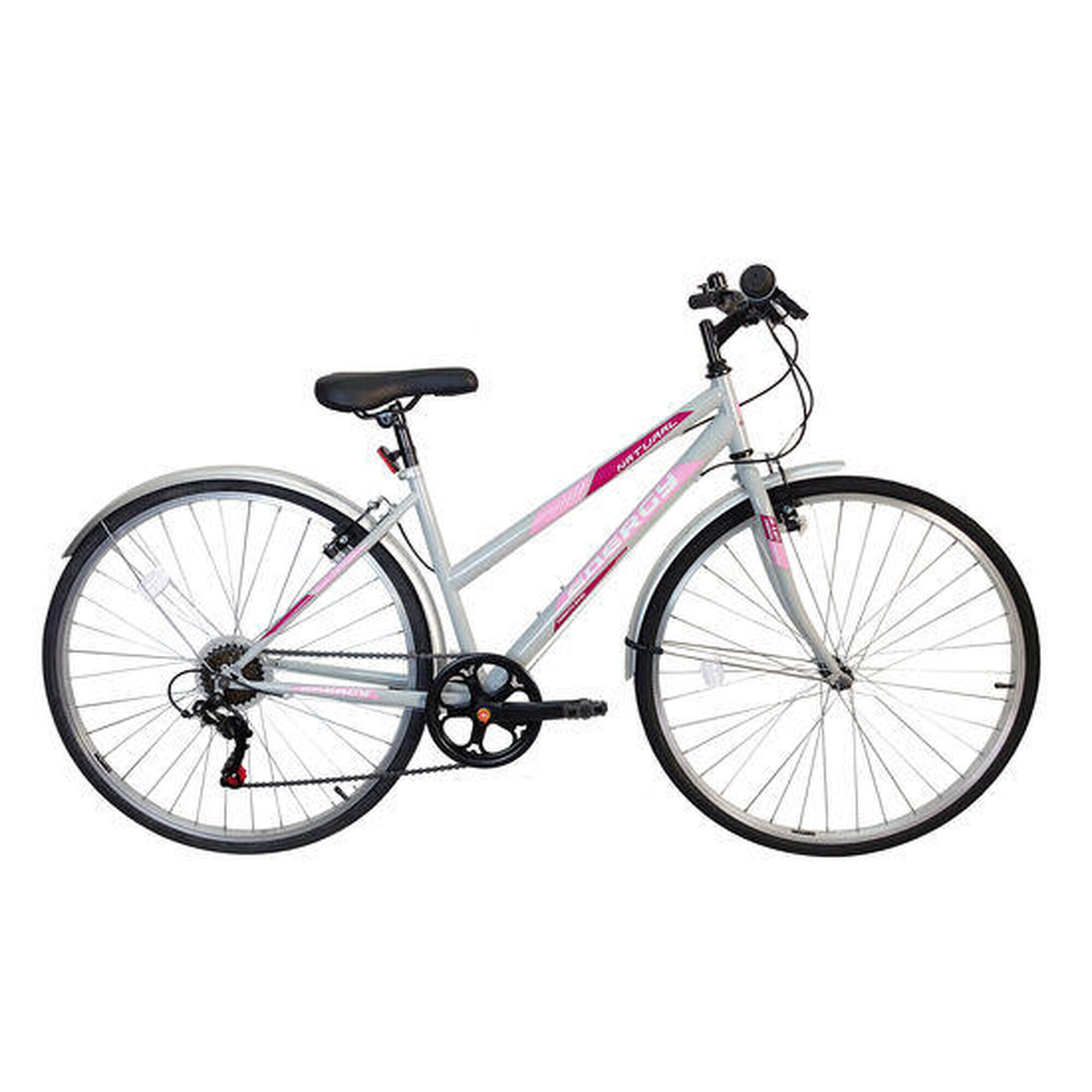 NATURAL ENERGY Natural Energy Ladies Trapeze Trekking Bicycle, 700c - Grey