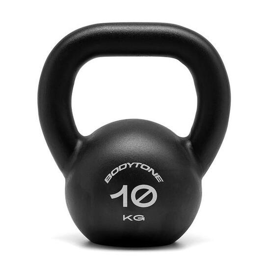 Gietijzeren kettlebell 10kg professioneel Bodytone