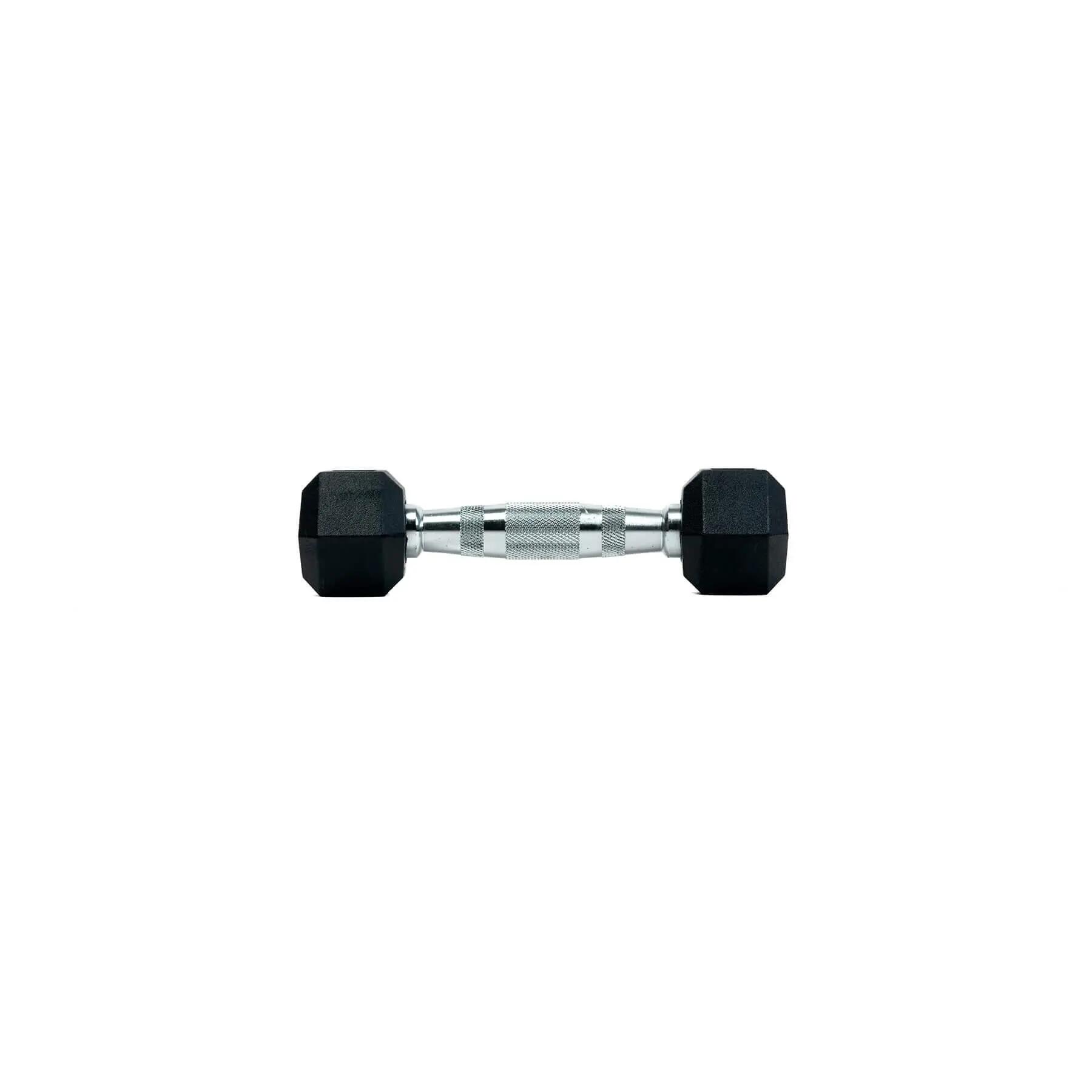 Haltères professionnelles hexagonales en caoutchouc 2,5 kg (paire) 5/5