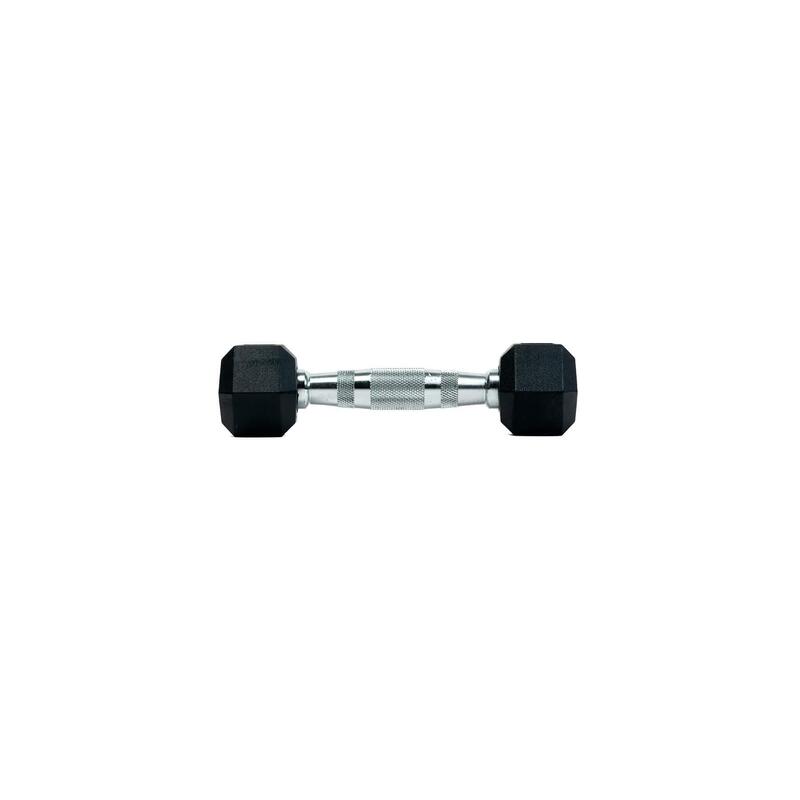 Mancuernas de Goma Hexagonales profesionales 2,5Kg