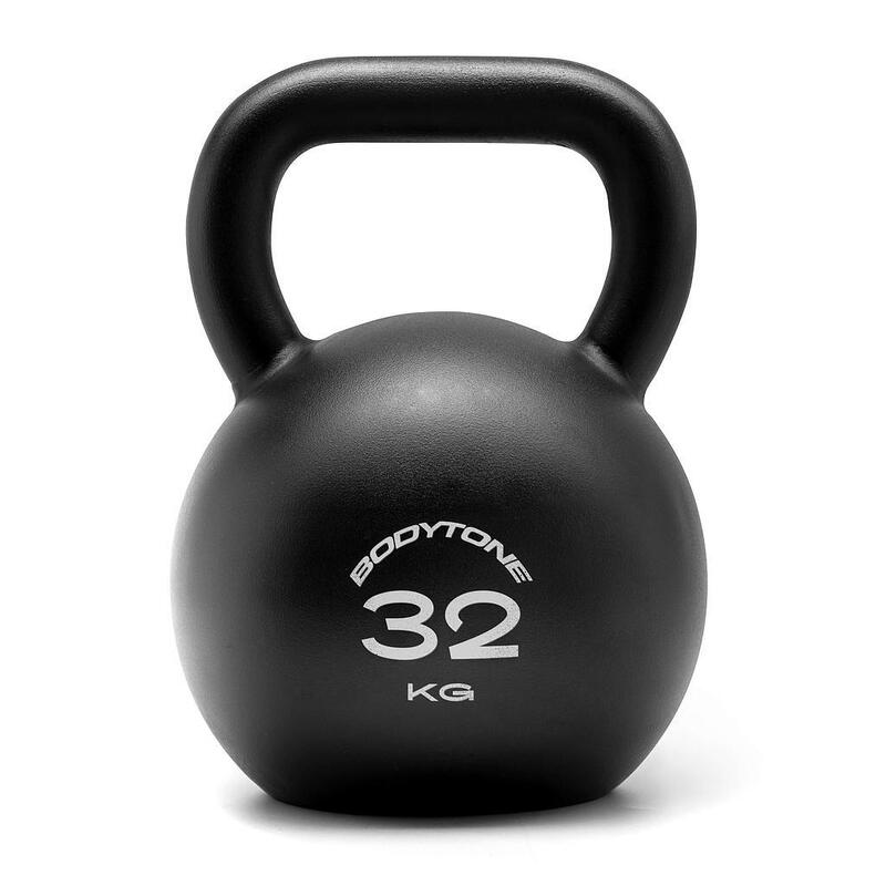 Gietijzeren kettlebell 32kg professioneel Bodytone