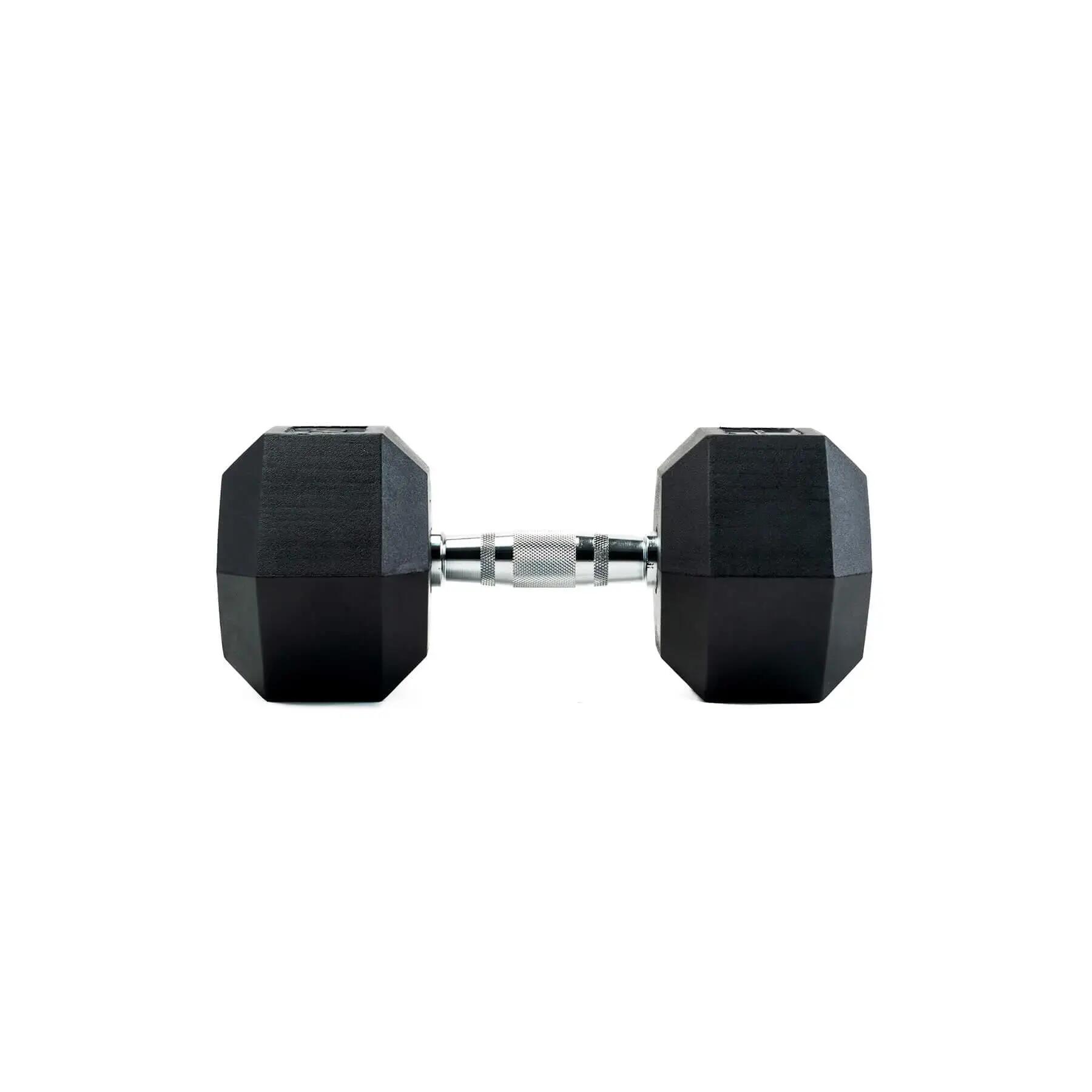 Haltères professionnelles hexagonales en caoutchouc 20 kg (paire) 5/5