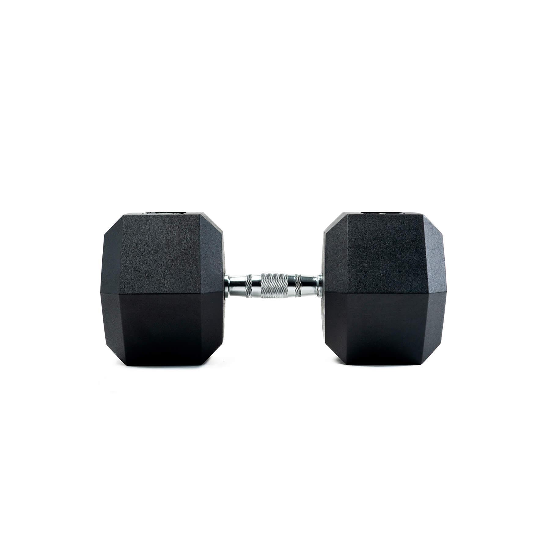 Haltères professionnelles hexagonales en caoutchouc 30 kg (paire) 5/5