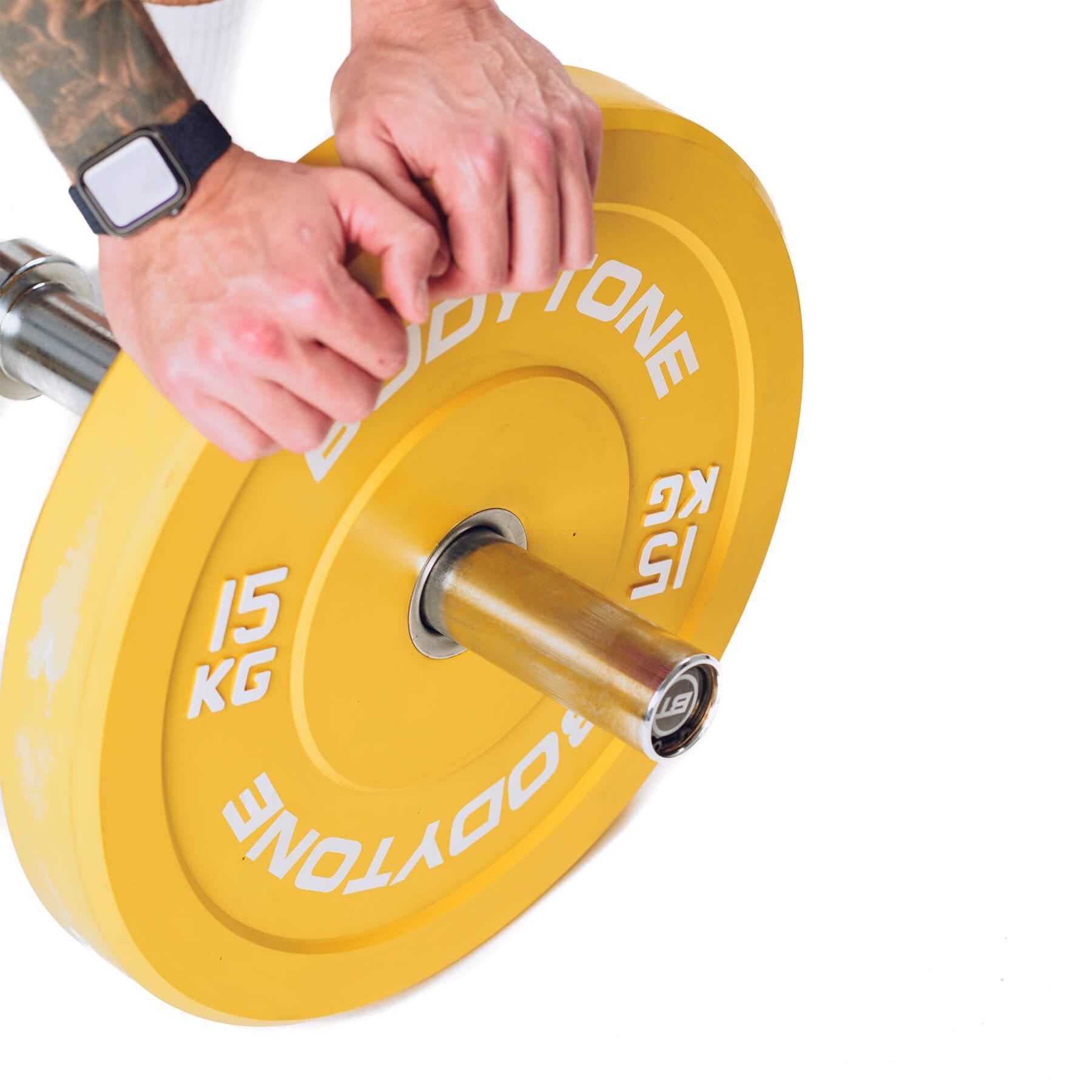 Bumper en caoutchouc solide professionnel avec capuchon en acier 15 kg 2/5