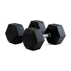 Mancuernas de Goma Hexagonales profesionales 22Kg