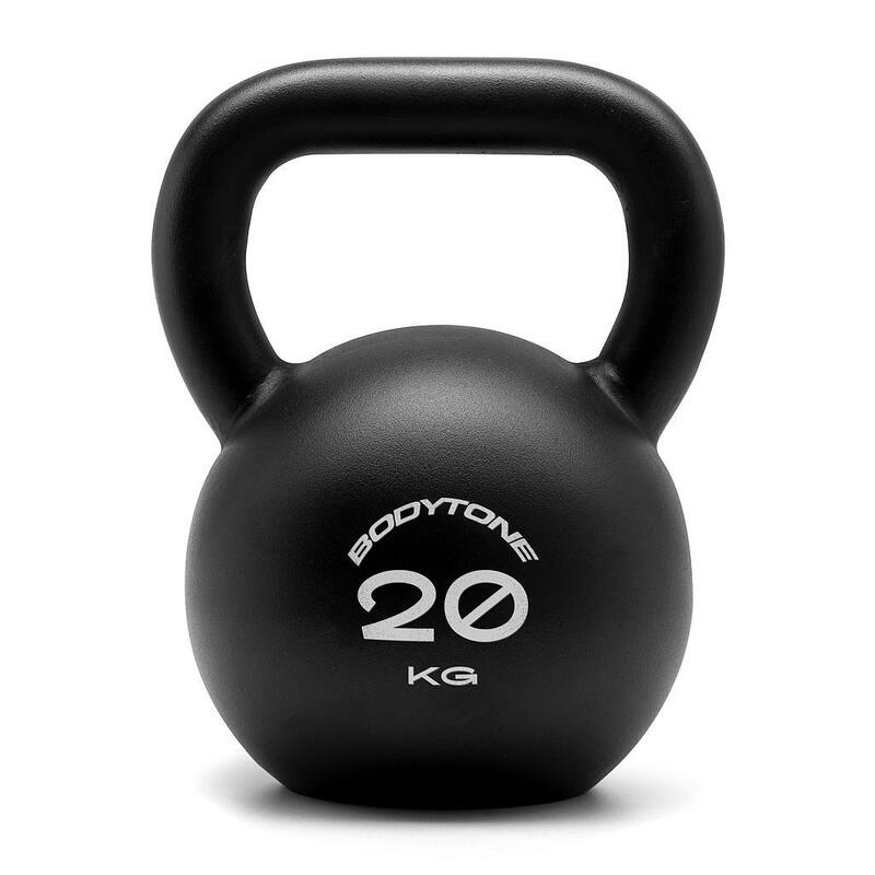 Gietijzeren kettlebell 20kg professioneel Bodytone