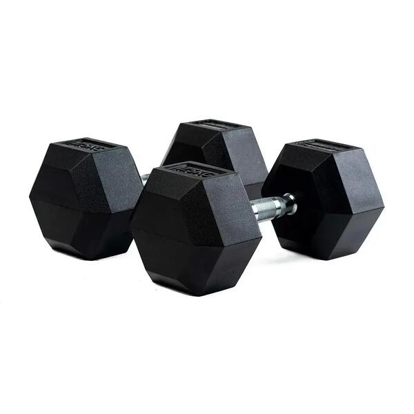 BODYTONE Mancuernas de Goma Hexagonales profesionales 17Kg