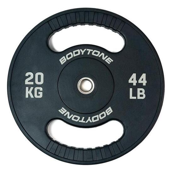 Disque en caoutchouc professionnel de 20 kg avec poignée (28 mm)