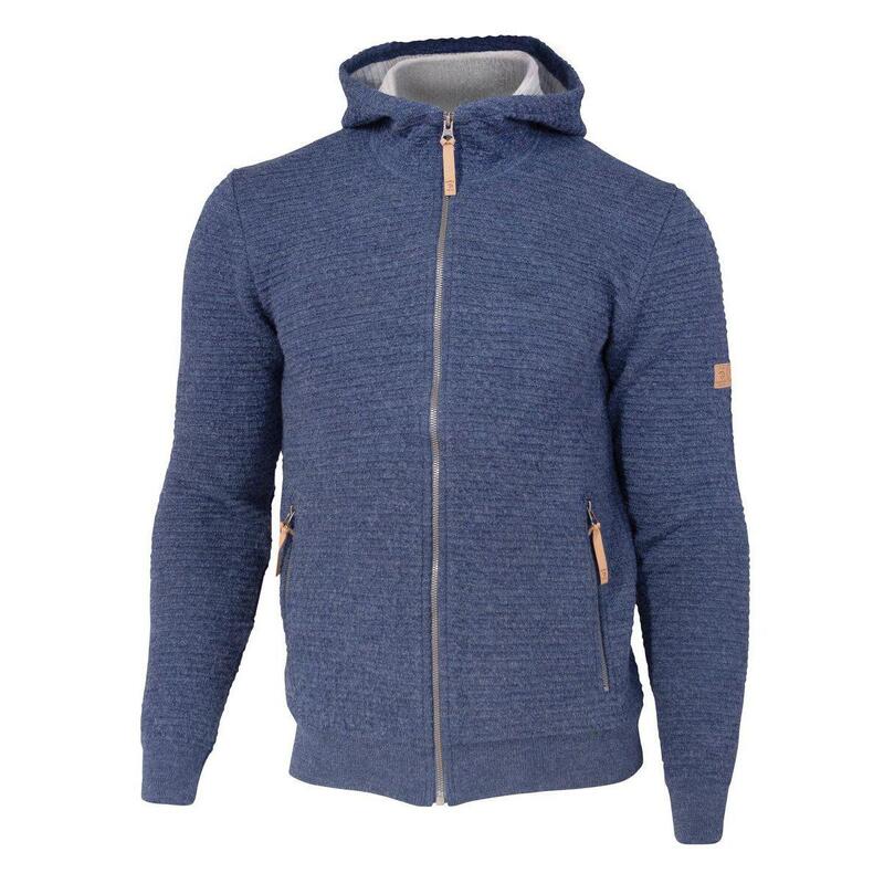 Strickjacke Morel Hood Male für Herren aus Wolle - Denim Blue