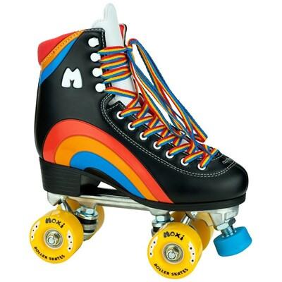 MOXI SKATES Rainbow Rider Quad Roller Skates - Black