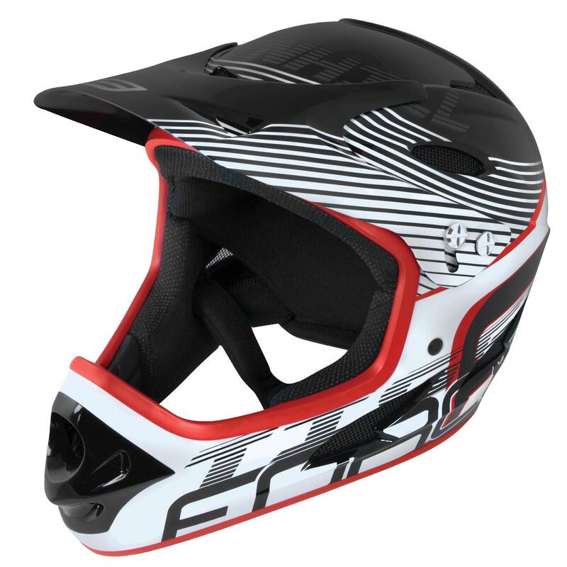 Casca Force Tiger Downhill, Negru/Rosu/Alb, S/M