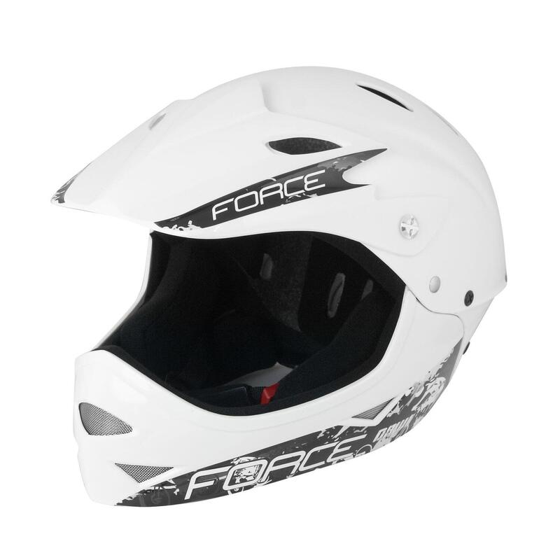 Casca Force Downhill Junior Alb Lucios S-M