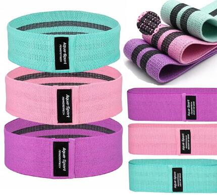 Zestaw 3 gum do ćwiczeń fitness aqua-sport powerstrech hip band
