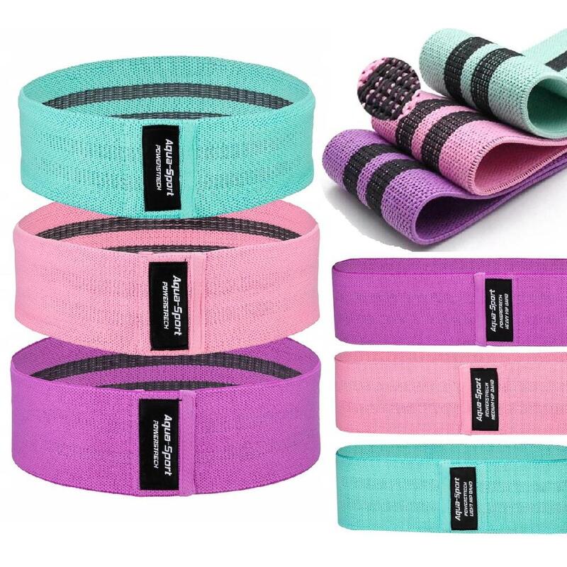 Zestaw 3 gum do ćwiczeń fitness aqua-sport powerstrech hip band