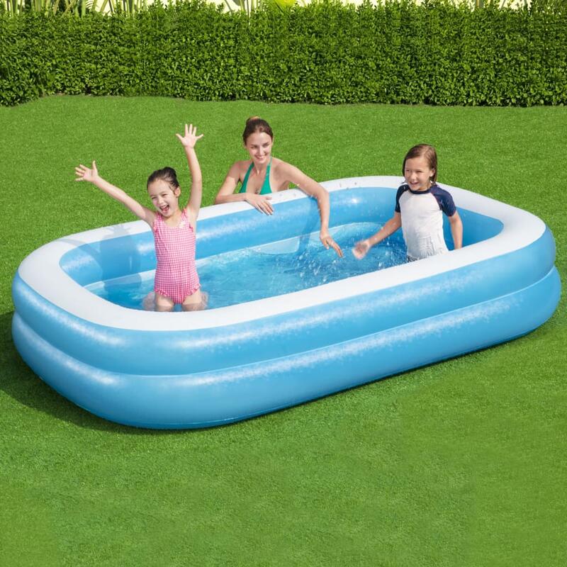 Bestway Piscine gonflable rectangulaire 262x175x51 cm Bleu et blanc