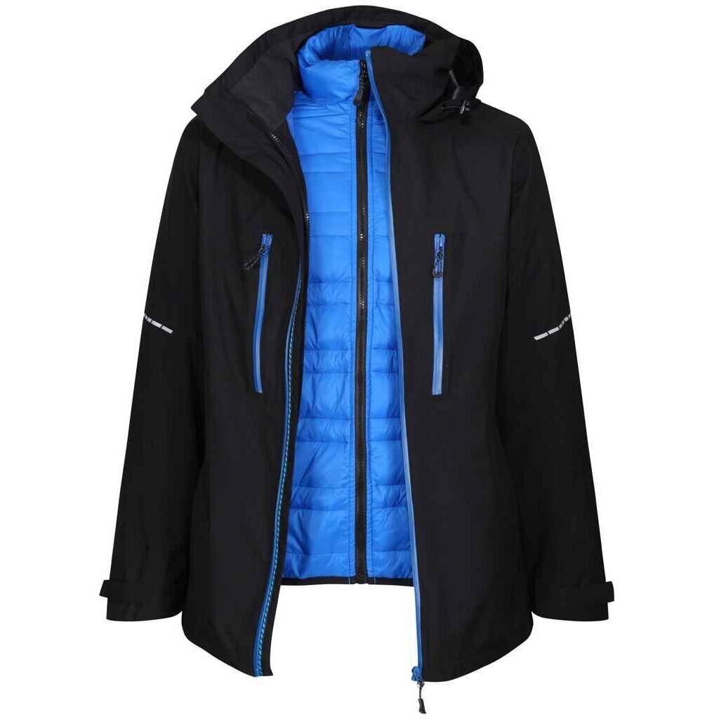 REGATTA Mens XPro Evader III Padded Jacket (Black/Oxford Blue)