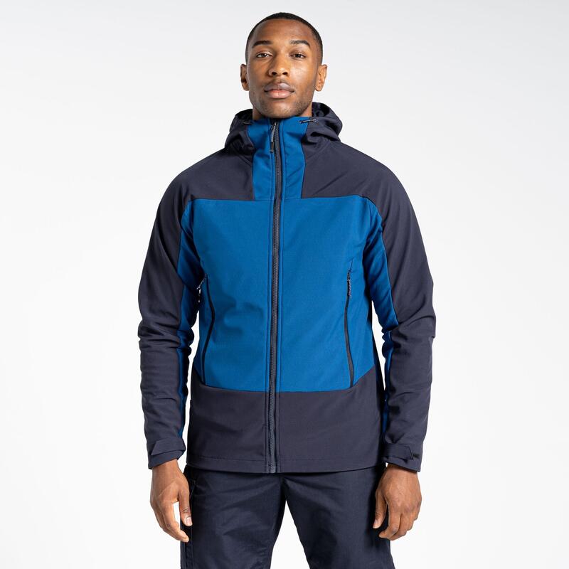 "Expert" Softshelljacke mit Kapuze für Aktiv Herren Meeresblau/Marineblau