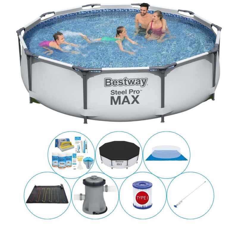 Pool-Set - Bestway Steel Pro MAX 305x76 cm Rund Media 1