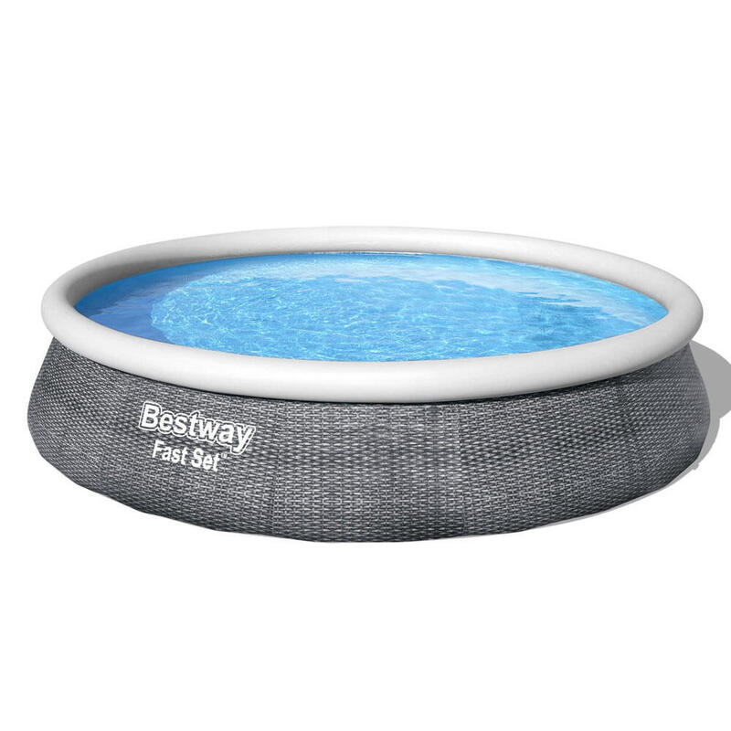 Bestway Fast Set Rattan Ronde 396x84 cm - Piscine avec des accessoires