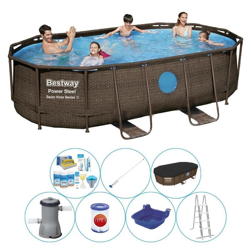 Paquet Confort de la piscine - Bestway Power Steel Swim Vista 427x250x100 cm