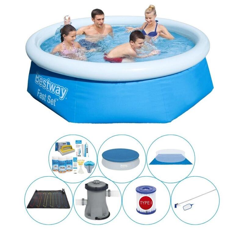 Schwimmbadpaket - Bestway Fast Set 244x66 cm Rund