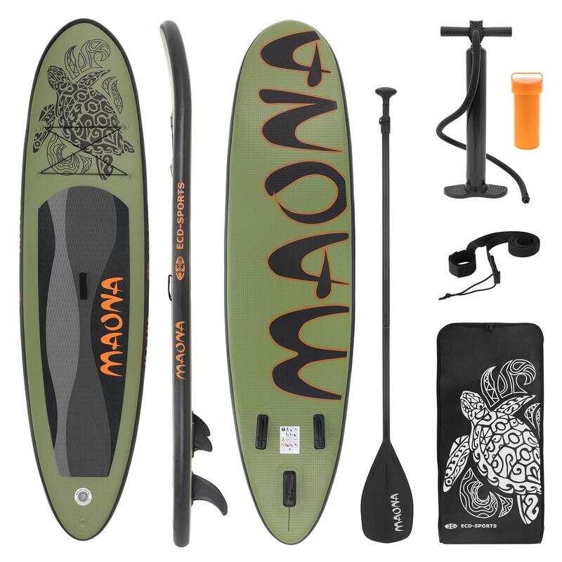 Surfboard stand up paddle surf tabla hinchable Maona SUP oliva 308cm +accesorios