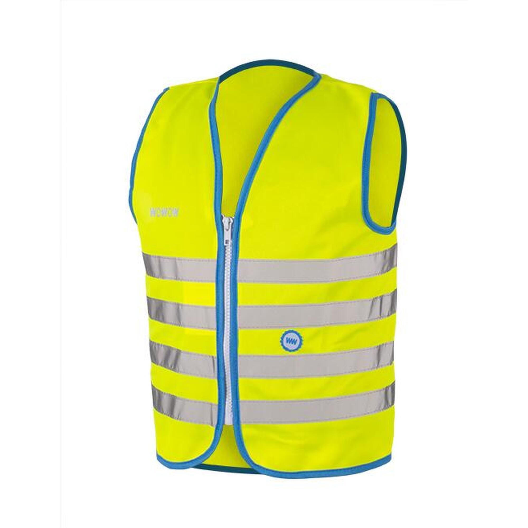 WOWOW Fluojas kind- Fun Jacket Geel - EN1150 - ritssluiting