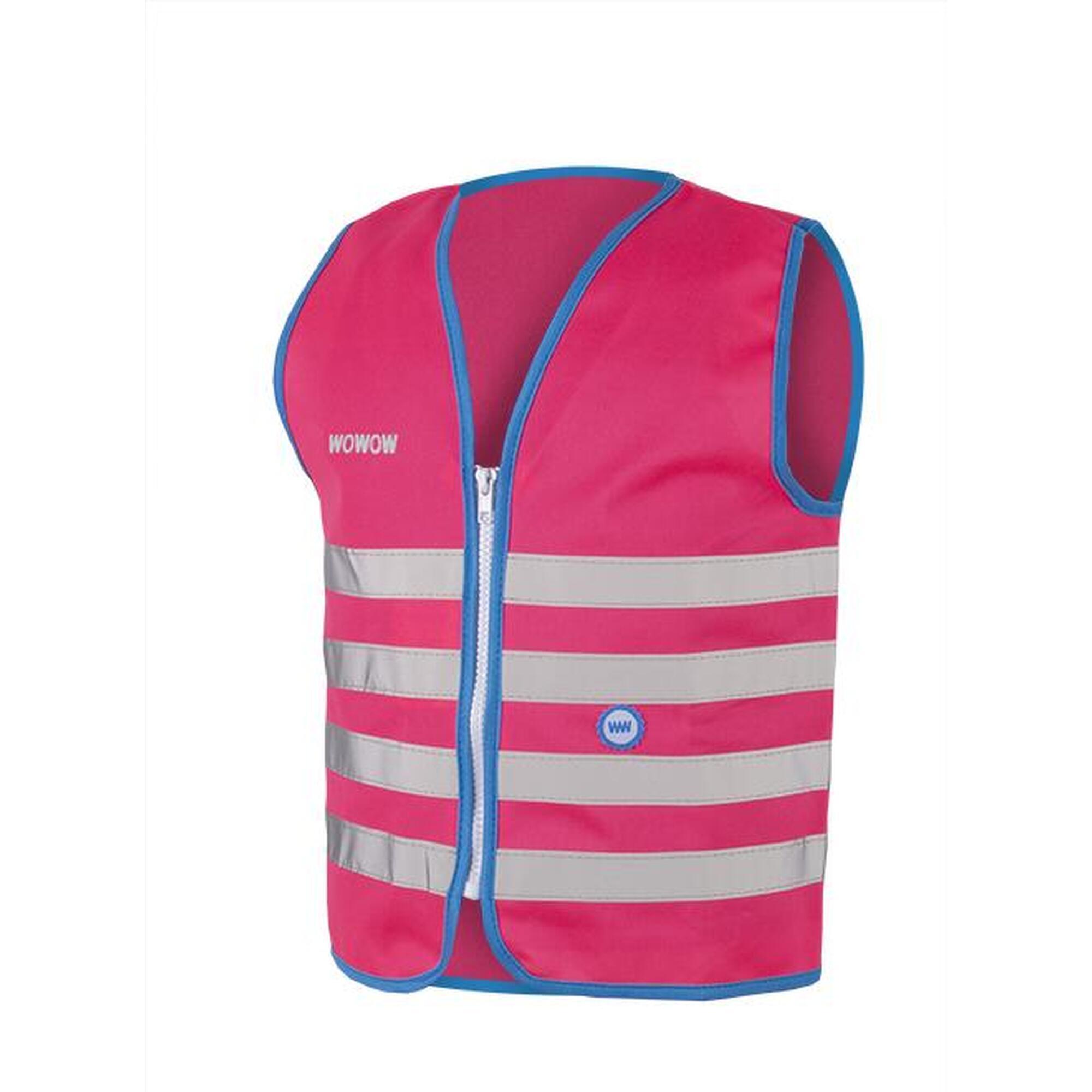 WOWOW Fluojas kind- Fun Jacket Roze - EN1150 - ritssluiting