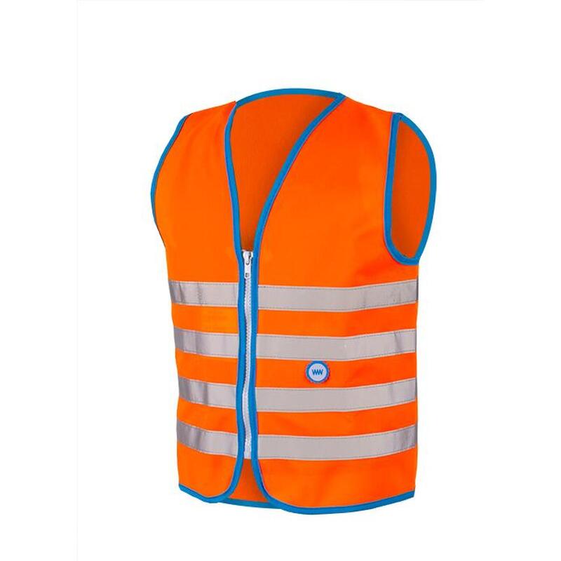 Gilet fluo enfant- Fun Jacket Orange -fermeture éclair