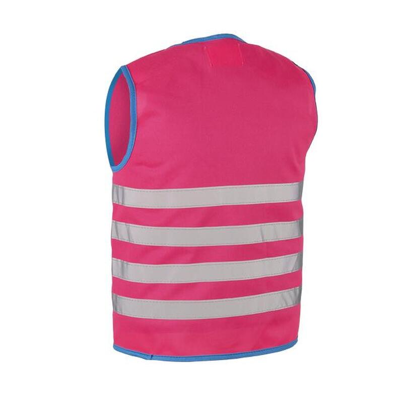 Gilet fluo enfant- Fun Jacket Rose -fermeture éclair