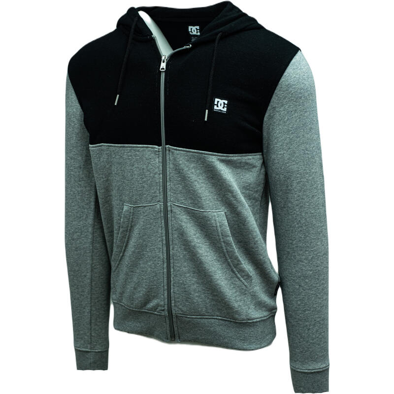 Sudadera DC Shoes Studley Zip-up Hoodie, Gris, Hombre