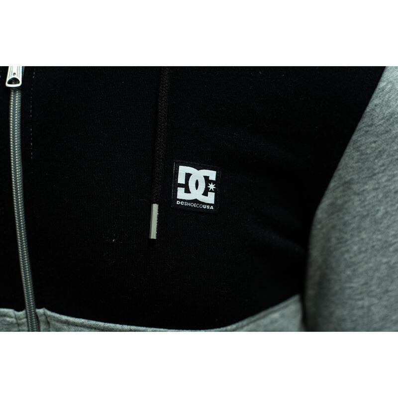 Sweat à capuche DC Shoes Studley Zip-up Hoodie, Gris, Hommes