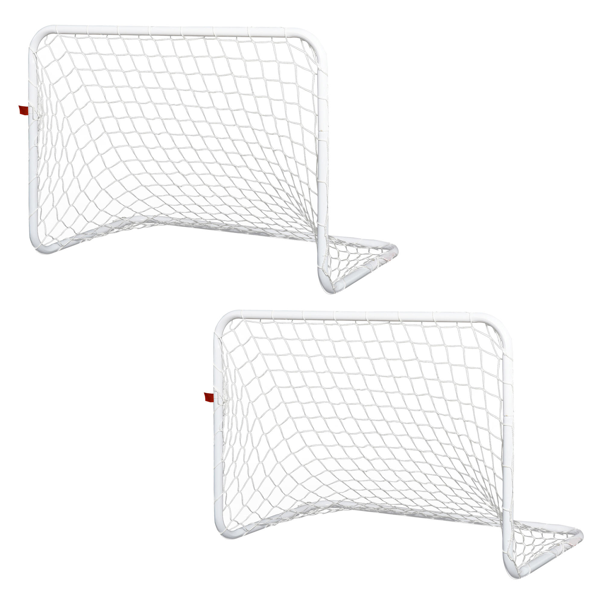 Set de 2 Porterías de Fútbol HOMCOM 78x46x56 cm Blanco 2/7
