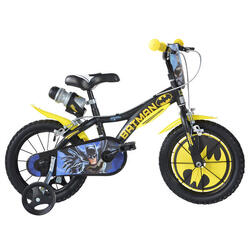 16 Pulgadas Batman Jóvenes Bicicleta Infantil Negro 4-6 Años Con Ruedines