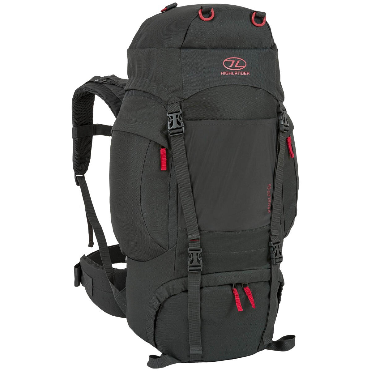 HIGHLANDER Highlander Rambler Rucksack 66L Charcoal