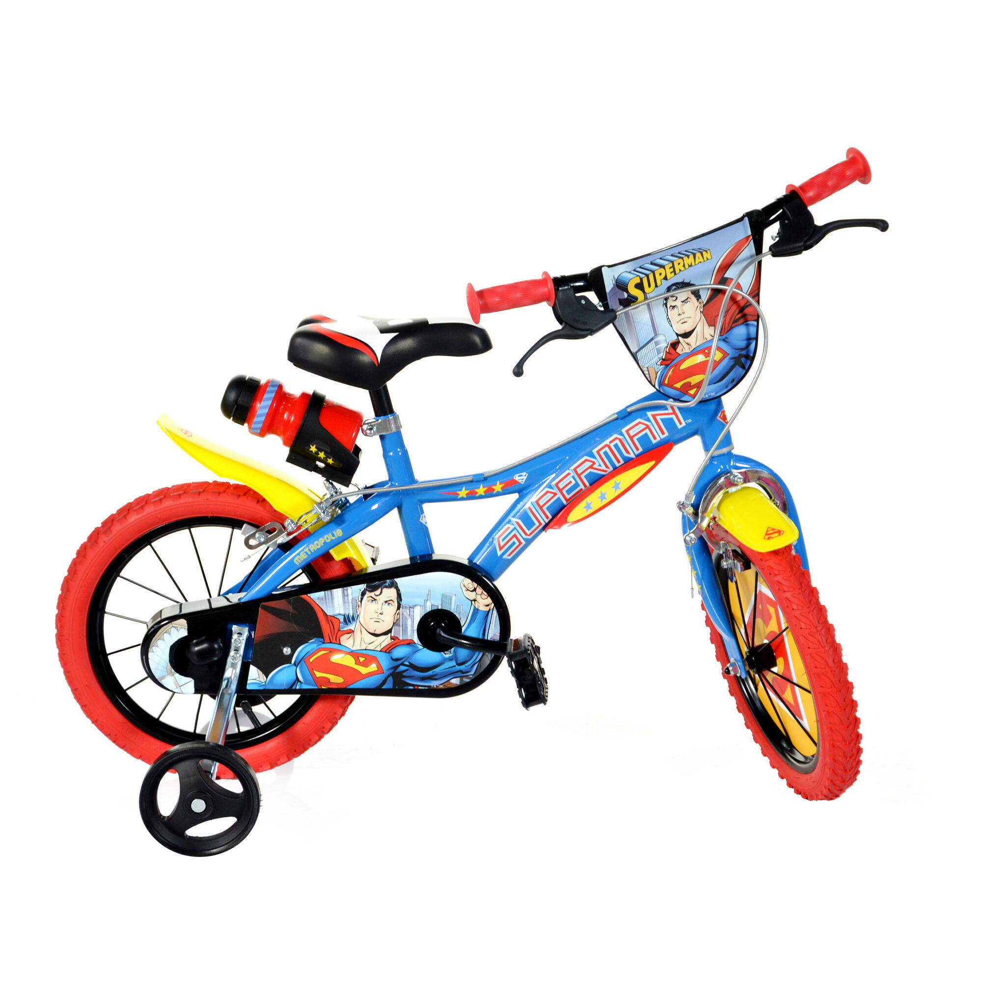 Dino Superman Kids Bike - 16in Wheel 1/4