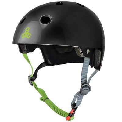 TRIPLE EIGHT Dual Certified (FKA Brainsaver) Helmet - Black Gloss/Zest