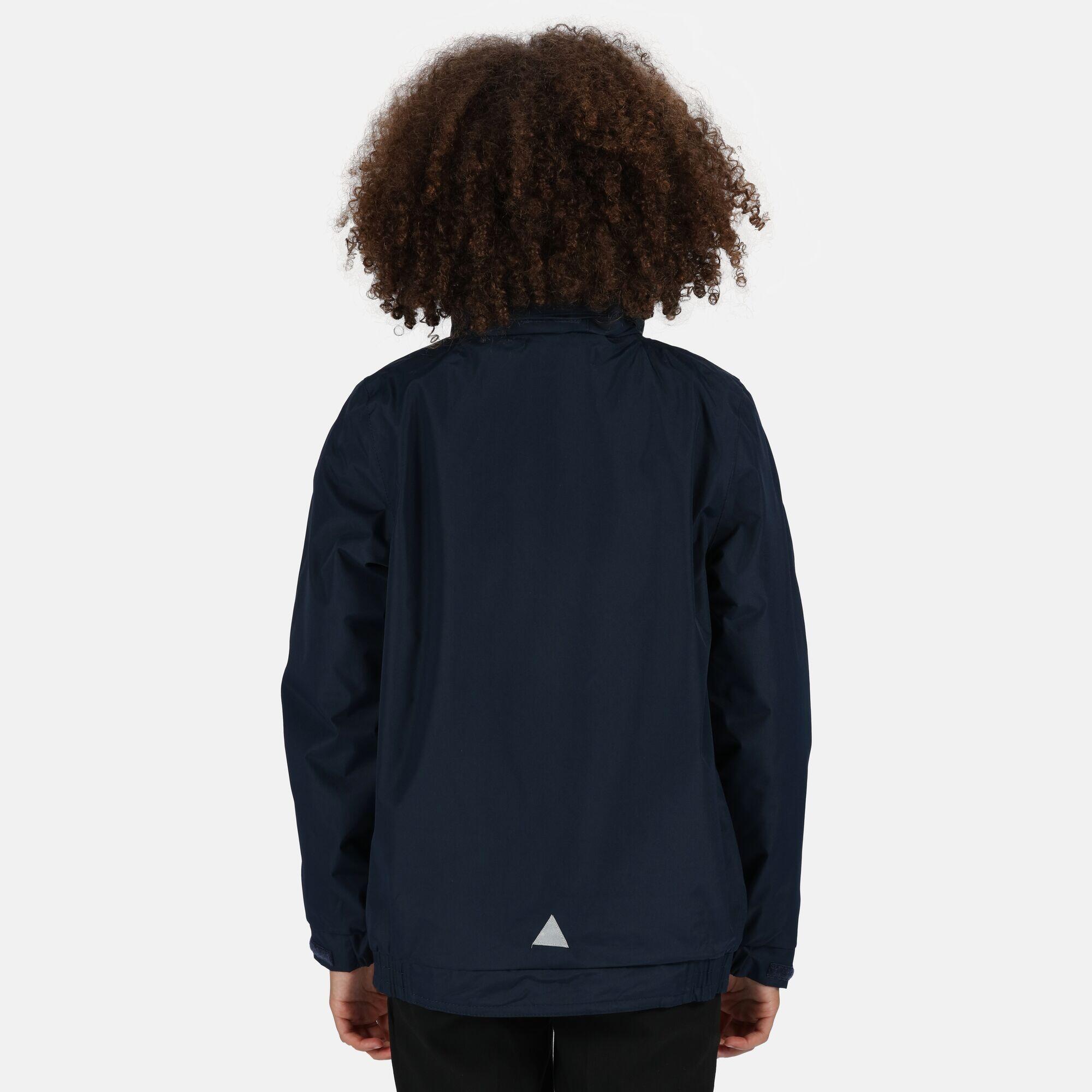 Kids/Childrens Waterproof Windproof Dover Jacket (Navy/Navy) 3/5