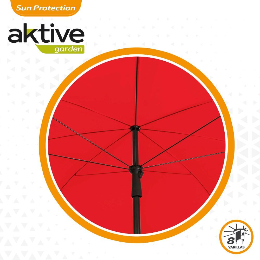 Parasol de jardin 240 cm UV30 rouge Aktive Beach 4/5